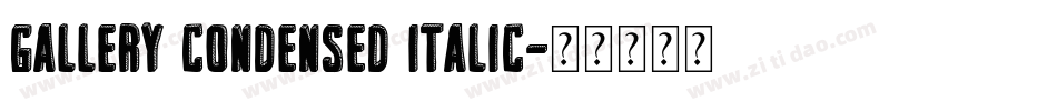 Gallery Condensed Italic字体转换